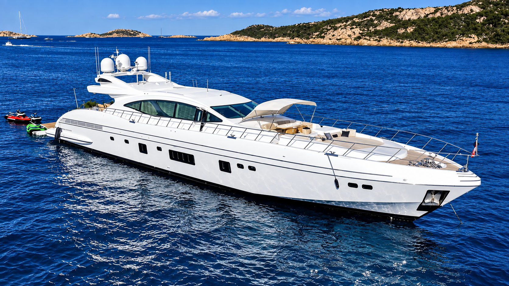 Private yacht on the Mediterranean